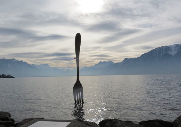 Fork by Jean-Pierre Zaugg, realisation by Georges Favre - Photo © Genevafamilydiaries.net