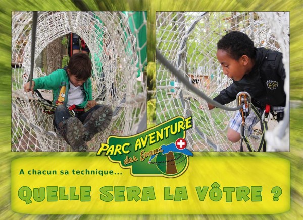 What's your secret climbing tecnique ? © Parc Aventure des Evaux, Onex.