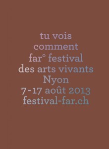 © far° festival des arts vivants, Nyon