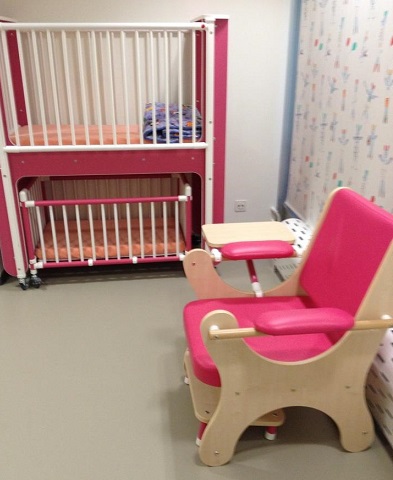 Sleeping cots & breastfeeding chairs. Photo © genevafamilydiaries.net
