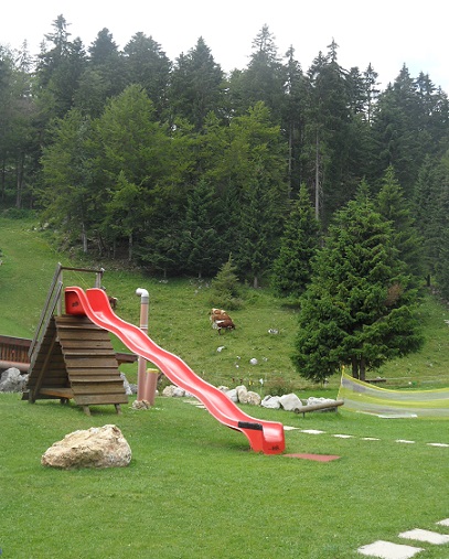 Playground with authentic Swiss views! Photo © genevafamilydiaries.net