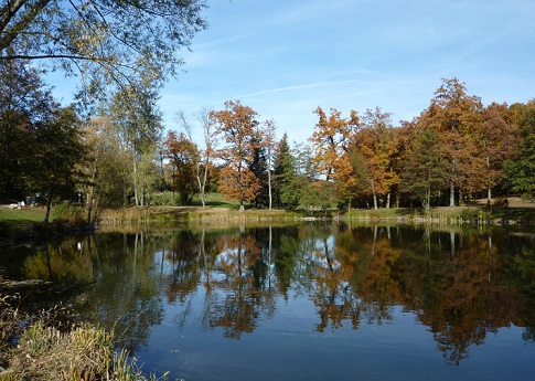 Beautiful views along the way - Cessy pond © 2013 CERN