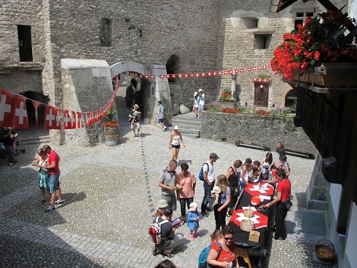 Les joutes du 1er août à Chillon. Photo © Chillon Castle