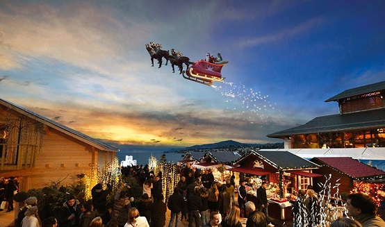 Flying Santa! © 2014 Montreux Noël 