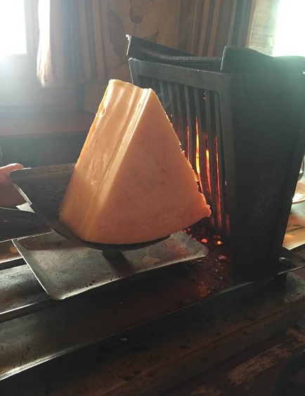 Traditional raclette machine. Photo © 2016 genevafamilydiaries.net 